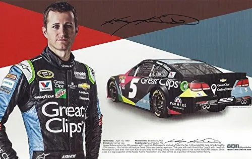 Autographed 2016 Kasey Kahne #5 Great Clips Racing (Hendrick Motorsports Team) Sprint Cup Series Signed Collectible Picture Nascar Hero Card Photo With Coa 1