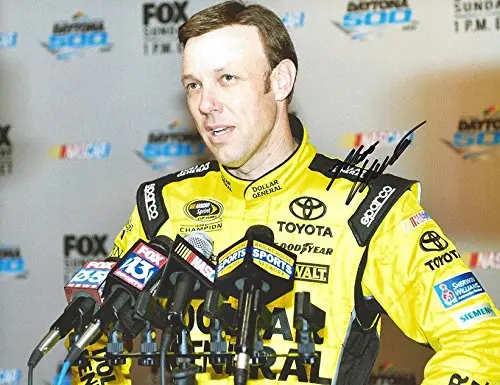 Autographed 2016 Matt Kenseth #20 Dollar General Racing Daytona 500 Weekend (Media Press Conference) Joe Gibbs Team Signed Collectible Picture Nascar 9X11 Inch Glossy Photo With Coa 1