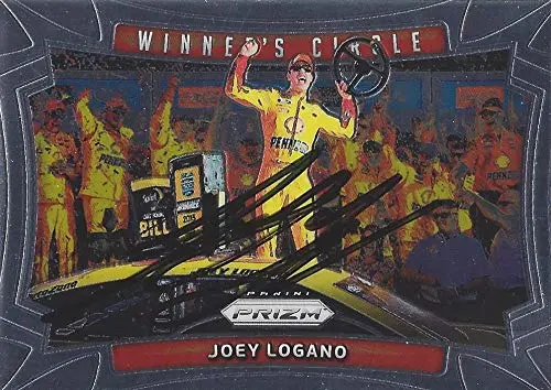 Autographed Joey Logano 2016 Panini Prizm Racing Winners Circle Daytona 500 Win (#22 Pennzoil Penske Team) Chrome Insert Signed Nascar Collectible Trading Card With Coa 1