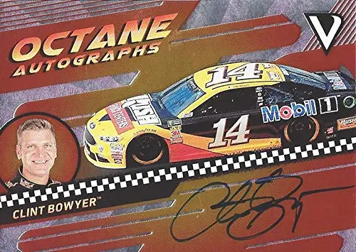 Autographed Clint Bowyer 2018 Panini Victory Lane Racing Octane Autographs (#14 Rush Truck Centers) Monster Energy Cup Series Signed Collectible Nascar Trading Card #026/125 1