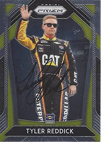 Autographed Tyler Reddick 2020 Panini Prizm Rookie Season (#8 Caterpillar Team) Richard Childress Racing Signed Nascar Collectible Trading Card With Coa 1