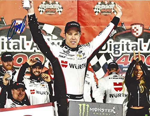 Autographed 2019 Brad Keselowski #2 Wurth Racing Kansas Race Winner (Victory Lane Celebration) Team Penske Monster Cup Series Signed Collectible Picture Nascar 9X11 Inch Glossy Photo With Coa 1