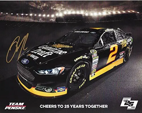 Autographed 2015 Brad Keselowski #2 Miller Genuine Draft Racing (Vintage Mgd Paint Scheme) Team Penskie 8X10 Signed Picture Nascar Hero Card With Coa 1