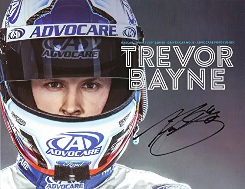 Autographed 2016 Trevor Bayne #6 Advocare Ford Racing (Team Roush) Sprint Cup Series Signed Picture Nascar 9X11 Inch Hero Card Photo With Coa 1