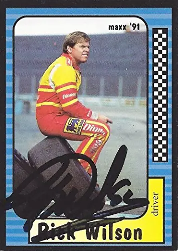 Autographed Rick Wilson 1991 Maxx Racing (Food Lion Driver) Winston Cup Series Vintage Signed Collectible Nascar Trading Card With Coa 1