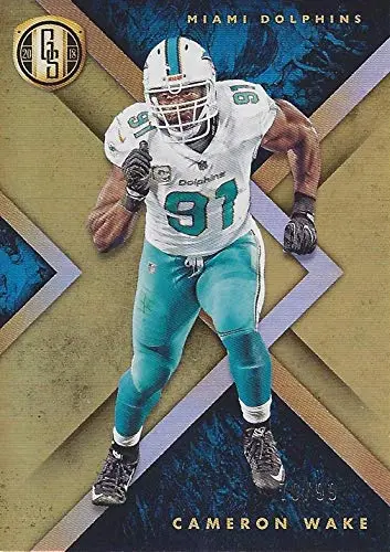 Cameron Wake 2018 Panini Gold Standard Football (#91 Miami Dolphins Defensive End) Parallel Insert Collectible Nfl Football Trading Card #70/99 1