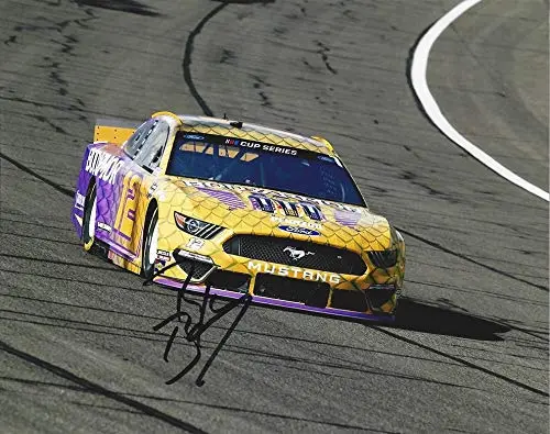 Autographed 2020 Ryan Blaney #12 Bodyarmor On-Track Racing Kobe Bryant Tribute Car (Auto Club 400 At Fontana) Signed Collectible Picture 8X10 Inch Nascar Glossy Photo With Coa 1
