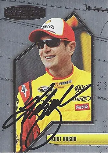 Autographed Kurt Busch 2011 Press Pass Stealth Racing (#22 Shell Pennzoil Driver) Team Penske Sprint Cup Series Signed Nascar Collectible Trading Card With Coa 1