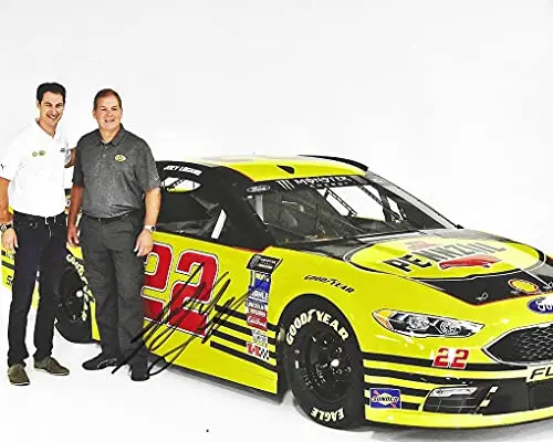 Autographed 2019 Joey Logano #22 Pennzoil Racing Darlington Throwback (Steve Park Tribute) Team Penske Monster Cup Series Signed Picture 8X10 Inch Nascar Glossy Photo With Coa 1