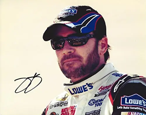 Autographed 2010 Jimmie Johnson #48 Lowes/Kobalt Tools Racing (Hendrick Motorsports) Pre-Race Pit Road 8X10 Inch Signed Picture Nascar Glossy Photo With Coa 1