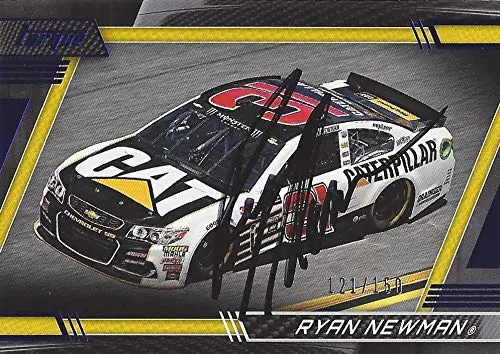 Autographed Ryan Newman 2017 Panini Torque Racing (#31 Caterpillar Rcr Team) Blue Parallel Insert Signed Nascar Collectible Trading Card With Coa #121/150 1