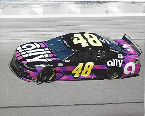 Autographed 2020 Jimmie Johnson #48 Ally Racing Retirement Final Season (Daytona 500 Car) Monster Cup Series Signed Collectible Picture 8X10 Inch Nascar Glossy Photo With Coa 1