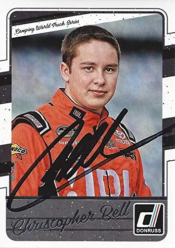 Autographed Christopher Bell 2017 Panini Donruss Racing (Kyle Busch Motorsports Jbl Toyota) Camping World Truck Series Signed Collectible Nascar Trading Card With Coa 1
