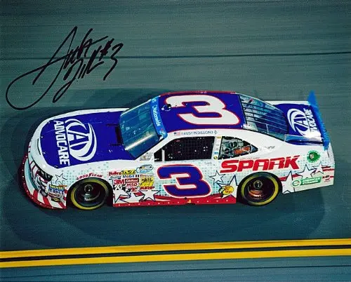 Autographed 2013 Austin Dillon #3 Spark Racing (Nationwide Series) 8X10 Nascar Signed Glossy Photo W/Coa 1