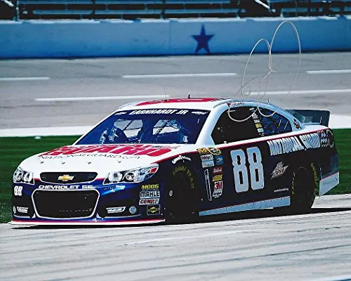 Autographed 2014 Dale Earnhardt Jr. #88 National Guard Racing (Texas Motor Speedway) Pit Road Signed Picture 8X10 Nascar Glossy Photo With Coa 1