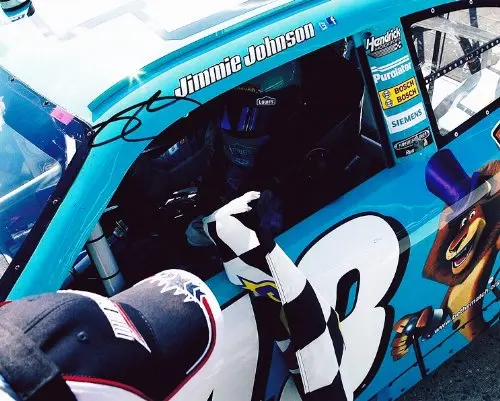 Autographed 2012 Jimmie Johnson #48 Madagascar 3 Dover Win (Pre-Race) 8X10 Signed Nascar Glossy Photo W/Coa 1