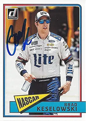 Autographed Brad Keselowski 2019 Panini Donruss Racing (#2 Miller Lite) Team Penske Monster Cup Series Signed Collectible Nascar Trading Card With Coa 1