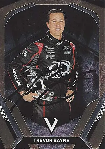 Autographed Trevor Bayne 2018 Panini Victory Lane Racing (#6 Advocare Roush Team) Monster Energy Cup Series Signed Nascar Collectible Trading Card With Coa 1