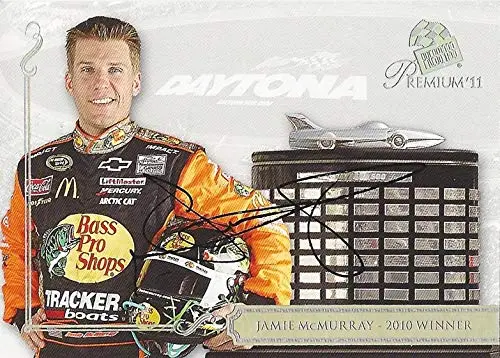 Autographed Jamie Mcmurray 2011 Press Pass Premium Racing The 500 Club Daytona Trophy (#1 Bass Pro Shops Team) Sprint Cup Series Signed Nascar Collectible Trading Card With Coa 1