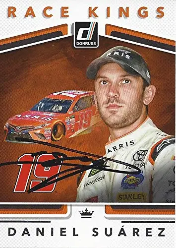 Autographed Daniel Suarez 2018 Panini Donruss Racing Race Kings (#19 Arris Toyota Team) Monster Cup Series Signed Nascar Collectible Trading Card With Coa 1