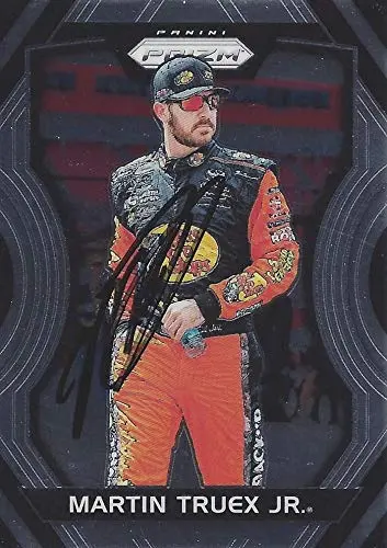 Autographed Martin Truex Jr. 2018 Panini Prizm Racing (#78 Bass Pro Shops) Furniture Row Toyota Team Chrome Signed Nascar Collectible Trading Card With Coa 1