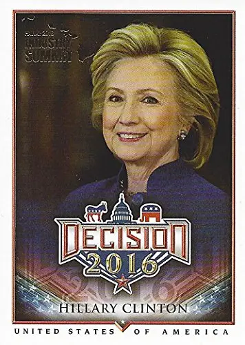 Hillary Clinton 2016 Leaf Decision Hawaii Industry Summit Extremely Rare Insert Presidential Politics Collectible Promo Trading Card 1