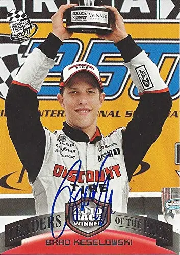 Autographed Brad Keselowski 2011 Press Pass Racing Leaders Of The Pack (2010 Michigan Race Win) Nationwide Series Signed Nascar Collectible Trading Card With Coa 1