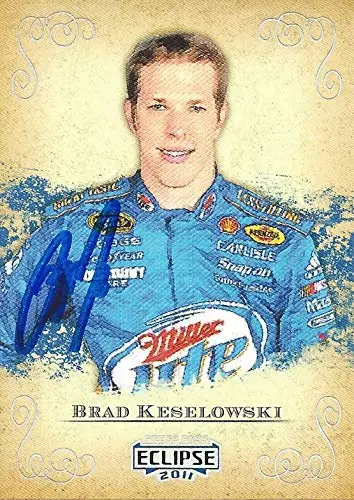 Autographed Brad Keselowski 2011 Press Pass Eclipse Racing (#2 Miller Lite Dodge) Team Penske Sprint Cup Series Signed Nascar Collectible Trading Card With Coa 1