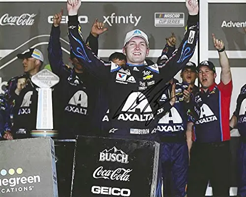 Autographed 2020 William Byron #24 Axalta Racing Daytona Duel Race Win (Victory Lane Celebration) Hendrick Motorsports Nascar Cup Series Signed Picture 8X10 Inch Glossy Photo With Coa 1