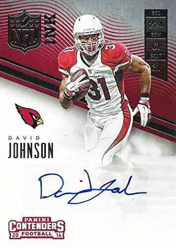 David Johnson 2016 Panini Contenders Football Nfl Ink Autograph (Arizona Cardinals) Rare Signed Insert Nfl Collectible Football Trading Card 1