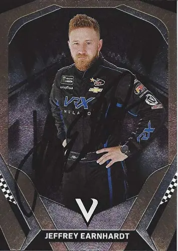 Autographed Jeffrey Earnhardt 2018 Panini Victory Lane Racing Vrx Simulators (Monster Enery Cup Series) Signed Nascar Collectible Trading Card With Coa 1