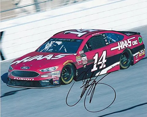Autographed 2017 Clint Bowyer #14 Haas Cnc Racing (Stewart-Haas Team) Monster Energy Cup Series Signed Collectible Picture Nascar 8X10 Inch Glossy Photo With Coa 1