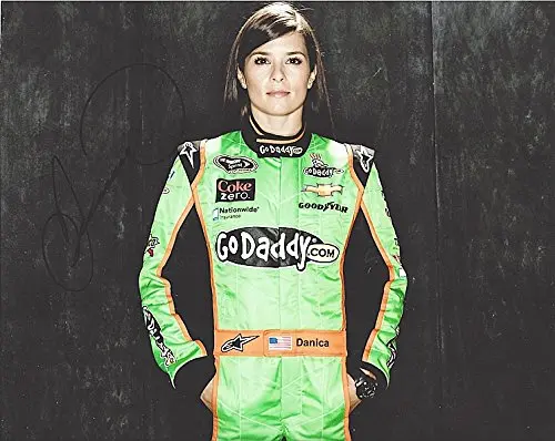 Autographed 2014 Danica Patrick #10 Godaddy Racing Team Media Day Pose (Stewart-Haas) Signed Picture 8X10 Nascar Glossy Photo With Coa 1
