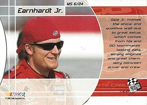 Autographed Dale Earnhardt Jr. 2002 Press Pass Vip Racing Making The Show (#8 Budweiser Team) Dei Diecut Insert Vintage Signed Nascar Collectible Trading Card With Coa 2