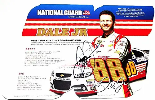 Autographed 2014 Dale Earnhardt Jr. #88 National Guard Racing (Hendrick) Signed Nascar Hero Card Photo W/Coa 1