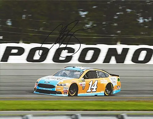 Autographed 2017 Clint Bowyer #14 Natures Bakery Racing Pocono Speedway (Stage 2 Winner) Monster Energy Cup Series Collectible Picture Nascar 9X11 Inch Glossy Photo With Coa 1