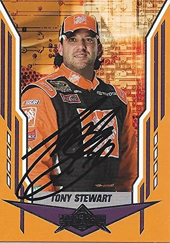 Autographed Tony Stewart 2008 Press Pass Stealth (#20 Home Depot Team) Joe Gibbs Racing Signed Nascar Collectible Trading Card With Coa 1