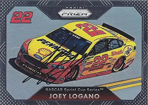 Autographed Joey Logano 2016 Panini Prizm Racing (#22 Shell Pennzoil Car) Team Penske Sprint Cup Series Signed Nascar Collectible Trading Card With Coa 1