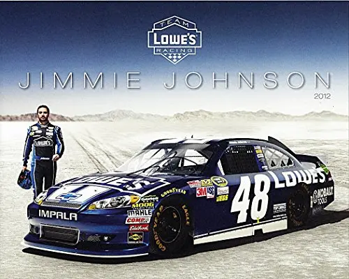 Autographed 2012 Jimmie Johnson #48 Team Lowe's Racing (Hendrick Motorsports) Signed 8X10 Nascar Hero Card With Coa 1