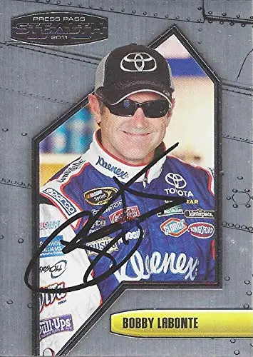 Autographed Bobby Labonte 2011 Press Pass Stealth Racing (#47 Kleenex Team) Jtg-Daugherty Racing Sprint Cup Series Signed Nascar Collectible Trading Card With Coa 1