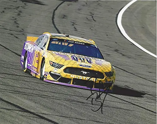 Autographed 2020 Ryan Blaney #12 Bodyarmor On-Track Racing Kobe Bryant Tribute Car (Auto Club 400 At Fontana) Signed Collectible Picture 8X10 Inch Nascar Glossy Photo With Coa 1