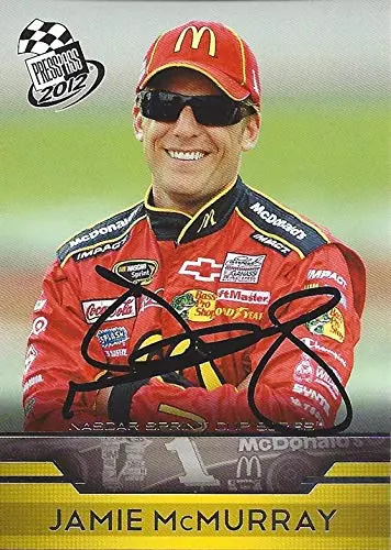 Autographed Jamie Mcmurray 2012 Press Pass Racing (#1 Mcdonalds Team) Ganassi Chevrolet Sprint Cup Series Signed Nascar Collectible Trading Card With Coa 1
