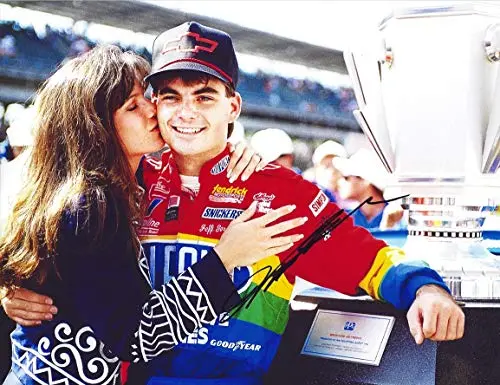 Autographed 1994 Jeff Gordon #24 Vintage Dupont Racing Brickyard 400 Race Win (Inaugural Race Trophy) Hendrick Motorsports Signed Collectible Picture 9X11 Inch Nascar Glossy Photo With Coa 1