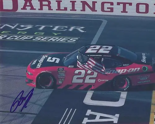Autographed 2018 Brad Keselowski #22 Snap-On Racing Darlington Xfinity Series Win (Team Penske) Signed Picture 8X10 Inch Nascar Glossy Photo With Coa 1
