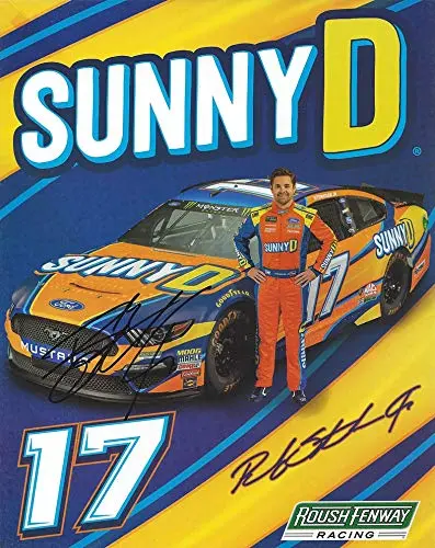 Autographed 2019 Ricky Stenhouse Jr. #17 Sunny D Ford Mustang (Roush Fenway Racing) Monster Energy Cup Series Signed Picture 8X10 Inch Nascar Collectible Hero Card Photo With Coa 1