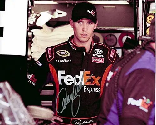 Autographed 2012 Denny Hamlin #11 Fedex Express Racing (Garage Area) Signed 8X10 Nascar Glossy Photo With Coa 1