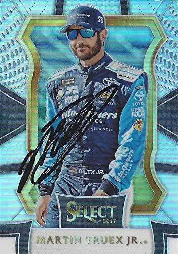 Autographed Martin Truex Jr. 2017 Panini Select Racing Prizm (#78 Auto-Owners Insurance) Furniture Row Toyota Team Chrome Signed Nascar Collectible Trading Card With Coa 1