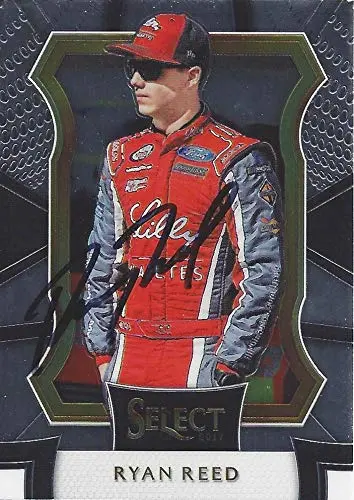 Autographed Ryan Reed 2017 Panini Select Racing Grandstand (#16 Lilly Roush Team) Xfinity Series Prizm Signed Nascar Collectible Trading Card With Coa 1