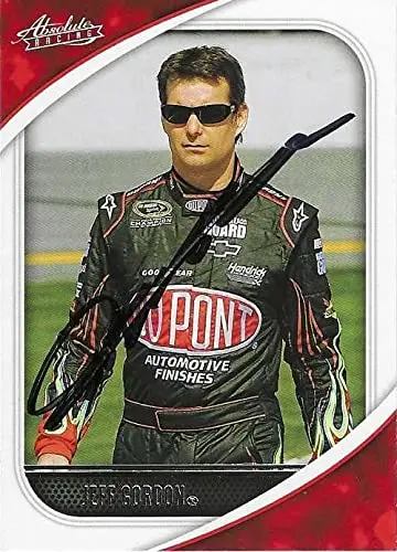 Autographed Jeff Gordon 2021 Panini Chronicles Absolute Racing (#24 Dupont Team) Signed Nascar Collectible Trading Card With Coa 1