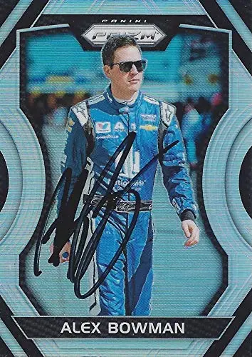 Autographed Alex Bowman 2018 Panini Prizm Racing (#88 Nationwide Team) Hendrick Motorsports Monster Cup Series Chrome Signed Collectible Nascar Trading Card With Coa 1